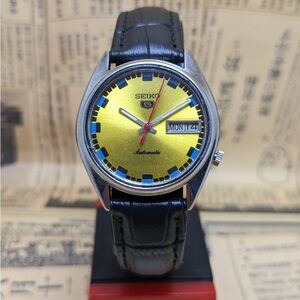 Vintage Seiko 5 Automatic | "Golden Ray" Lemon Yellow Dial | Day/Date